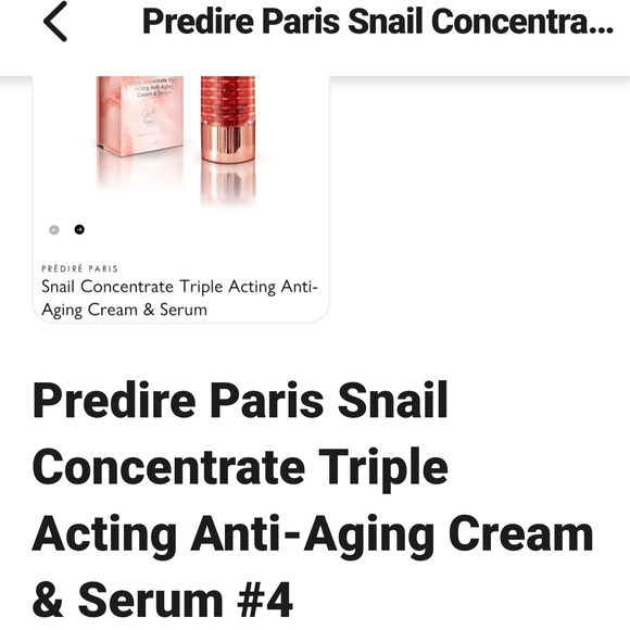 Predire Paris Snail Concentrate Triple Acting Serum - Red